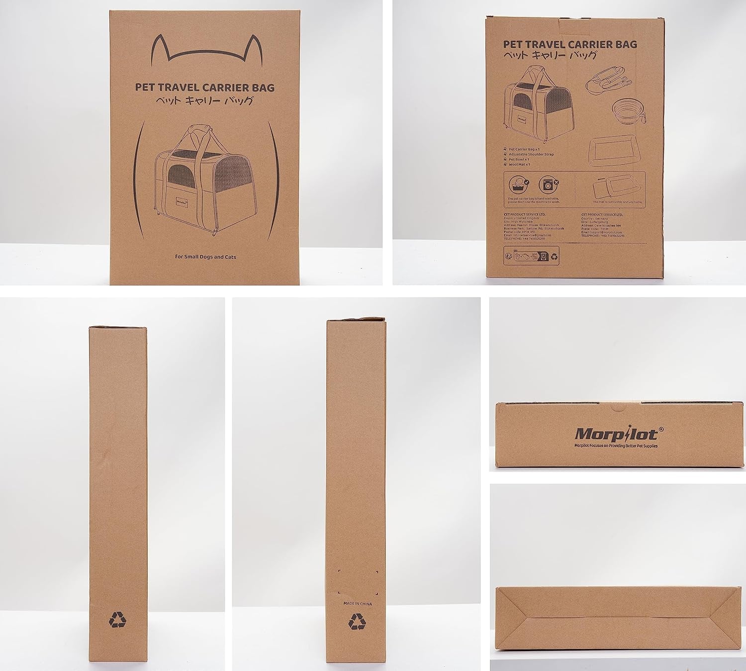 Cat Carrier, Airline Approved Pet Carrier, Portable Dog Bag Carrier, Breathable Small Pet Carrier Travel Cage with Adjustable Shoulder Strap and Pet Bowl Light Grey